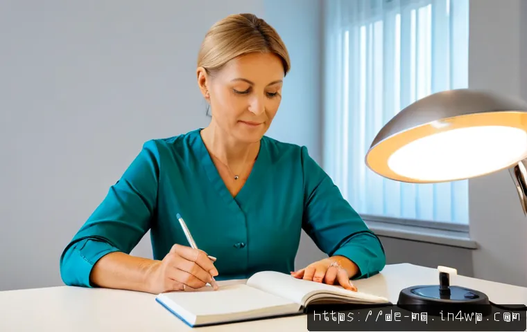 컬러테라피의 부작용과 주의할 점 - Photorealistic German wellness consultation in a calm modern clinic, a middle-aged woman seated besi...